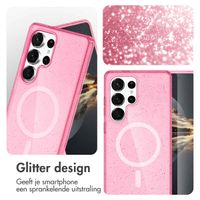 imoshion Sparkle Backcover met MagSafe Samsung Galaxy S24 Ultra - Glitter Roze