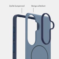 imoshion Color Backcover met Thin MagSafe Ring Samsung Galaxy S25 / S24 - Donkerblauw
