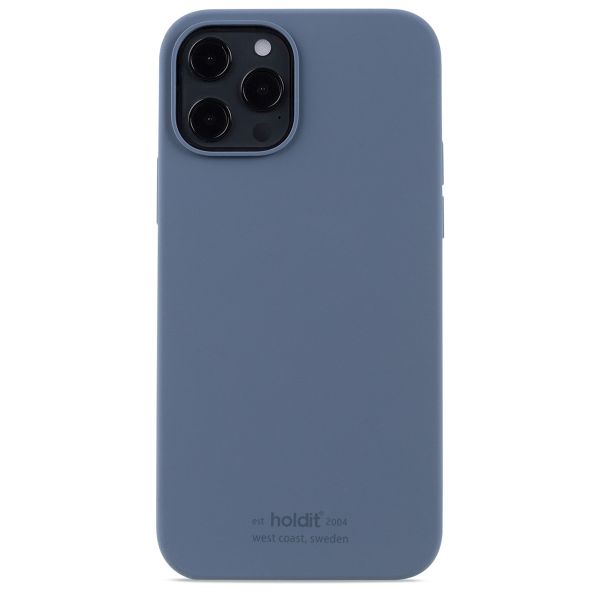 Holdit Silicone Case iPhone 12 (Pro) - Pacific Blue