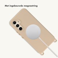 Selencia Rivièra MagSafe Backcover met afneembare haakjes Samsung Galaxy A54 (5G) - Milky Latte