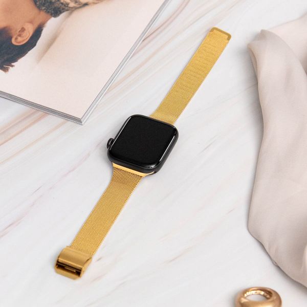 imoshion Milanees vouwbandje Apple Watch Series 1 t/m 9 / SE (38/40/41 mm) | Series 10 (42 mm) - Goud