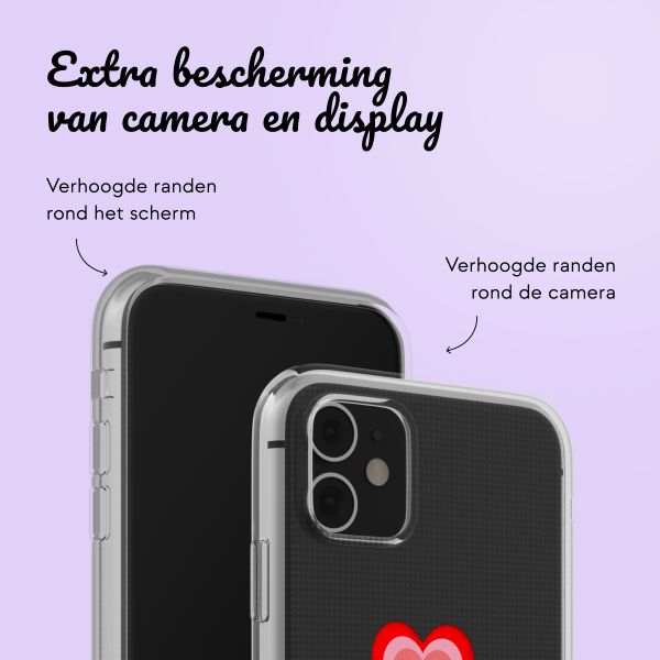 Gepersonaliseerd hoesje met hartje iPhone 11 - Transparant