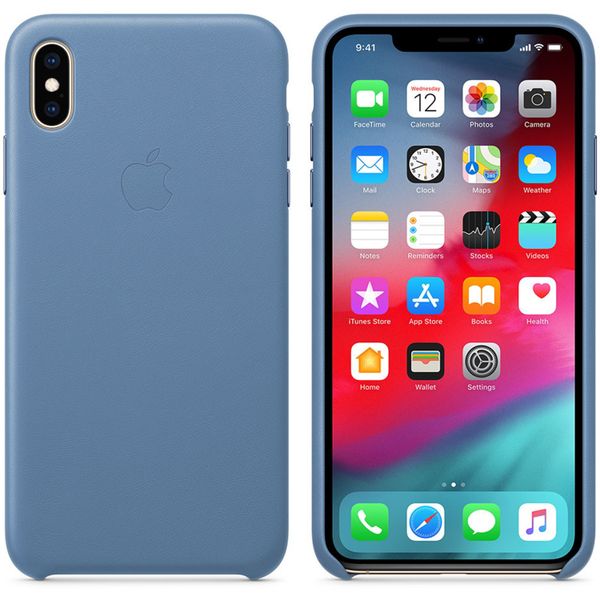 Apple Leather Backcover Apple iPhone Xs Max - Cornflower