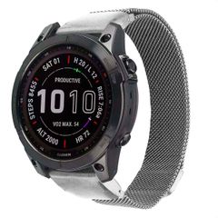 imoshion QuickFit® Milanees bandje  - Garmin 20 mm aansluiting - Maat L/XL - Zilver