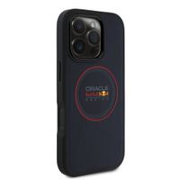 Red Bull Racing Meshed PU Leather Backcover MagSafe Apple iPhone 16 Pro Max - Navy