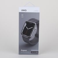 Uniq Aspen Braided bandje Apple Watch Series 1 t/m 10 / SE / Ultra (2) (44/45/46/49 mm) - Granite Grey