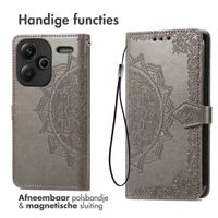 imoshion Mandala Bookcase Xiaomi Redmi Note 13 Pro Plus (5G) - Grijs