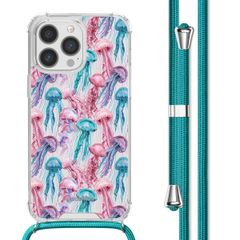 imoshion Design hoesje met koord Apple iPhone 13 Pro - Jellyfish Watercolor