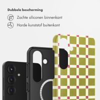Selencia Vivid Backcover met MagSafe Samsung Galaxy S25 - Check This Olive