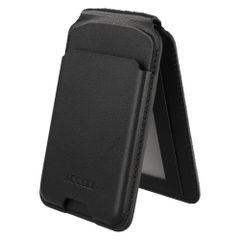 Accezz Magnetische Leren Wallet met standaard - Geschikt voor Apple Find My - Onyx Black