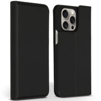 Accezz Premium Leather Slim Bookcase Apple iPhone 15 Pro Max - Zwart