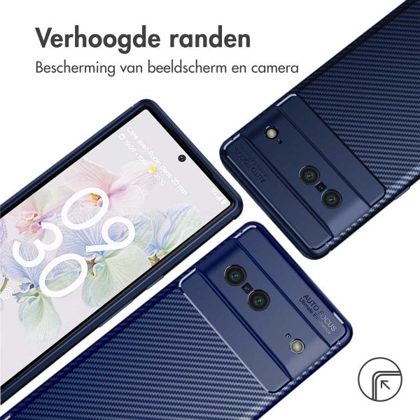 imoshion Carbon Softcase Backcover Google Pixel 7 - Blauw