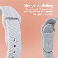 imoshion Siliconen geweven bandje Apple Watch Series 1 t/m 9 / SE (38/40/41 mm) | Series 10 / 11 (42 mm) - Grijs