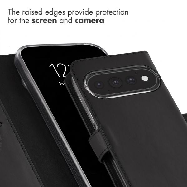 Selencia Genuine Leather Wallet Case Google Pixel 11 / 11 Pro - Black