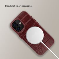 Selencia Croco Backcover met MagSafe Apple iPhone 16 - Burgundy