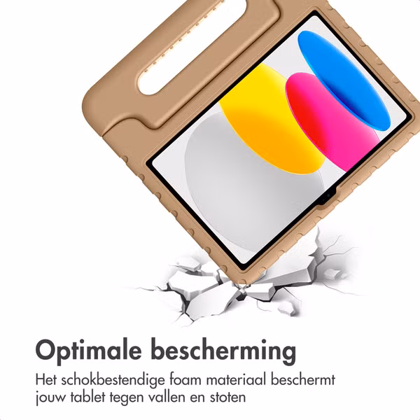 imoshion Kidsproof Backcover met handvat Apple iPad 11 (2025) 11 inch A16 / iPad 10 (2022) 10.9 inch - Bruin