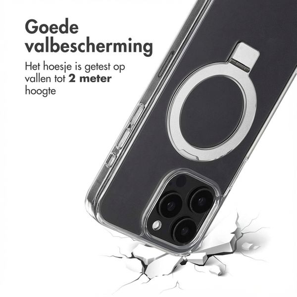 Accezz Ring Stand Backcover met MagSafe Apple iPhone 15 Pro Max - Transparant