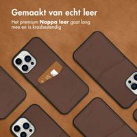 Accezz Premium Leather Card Slot Backcover Apple iPhone 13 Pro Max - Bruin