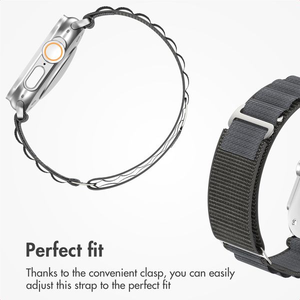 Accezz Nylon Alpine Band Apple Watch | 44/45/46/49 mm - Dark Grey
