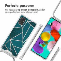 imoshion Design hoesje met koord Samsung Galaxy A51 - Petrol Green Graphic