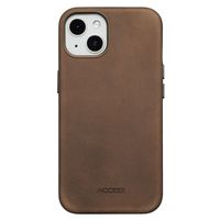 Accezz Vintage Leather Magsafe Backcover Apple iPhone 13 - Rustic Brown