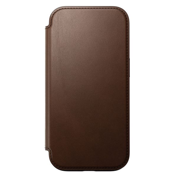 Nomad Modern Leather Folio Bookcase iPhone 16 Pro - Brown