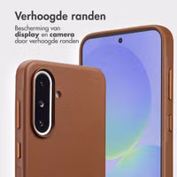 Accezz Leather Bookcase 2-in-1 met MagSafe Samsung Galaxy A36 / A56 - Coffee Brown