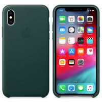 Apple Leather Backcover Apple iPhone Xs - Forest Green