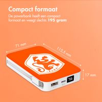 Powerbank 10.000 mAh met geïntegreerde kabels - Quick Charge en Power Delivery - Oranje Leeuwin