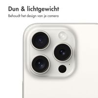 imoshion 2 Pack Camera lens protector Apple iPhone 15 Pro / 15 Pro Max - White Titanium