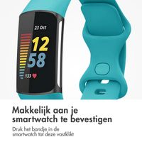 imoshion Siliconen bandje Fitbit Charge 5 / Charge 6 - Maat S - Turquoise