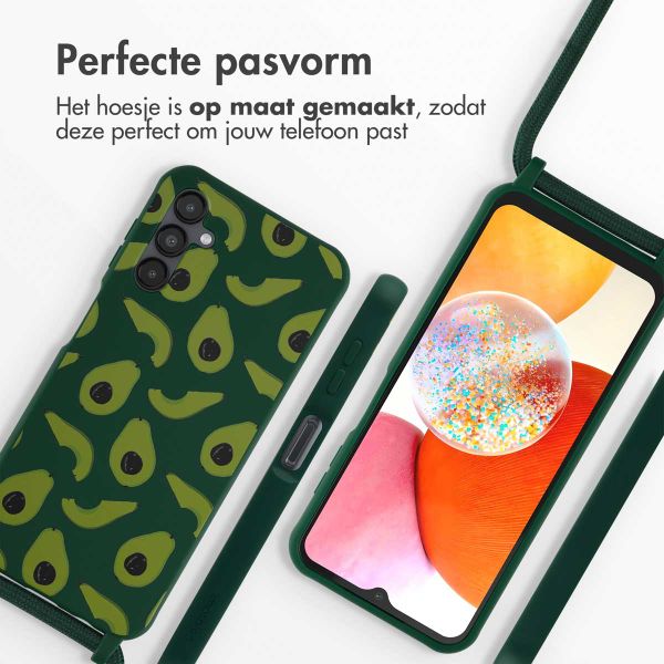 imoshion Siliconen design hoesje met koord Samsung Galaxy A14 (5G/4G) - Avocado Green