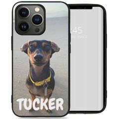 Ontwerp je eigen Apple iPhone 13 Pro Max gel hoesje - Zwart