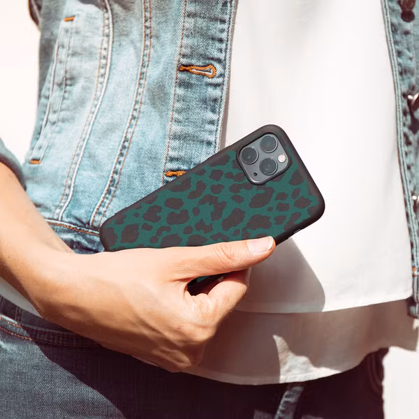 imoshion Design hoesje Apple iPhone 12 (Pro) - Luipaard - Groen / Zwart