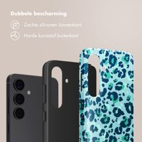 Selencia Vivid Tough Backcover Samsung Galaxy S24 - Wild Spots Light Blue