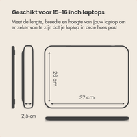 imoshion Laptophoes met opbergvak 15-16 inch - Laptopsleeve - Candy Pink