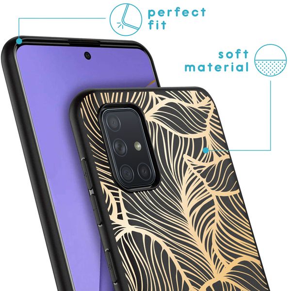 imoshion Design hoesje Samsung Galaxy A71 - Golden Leaves