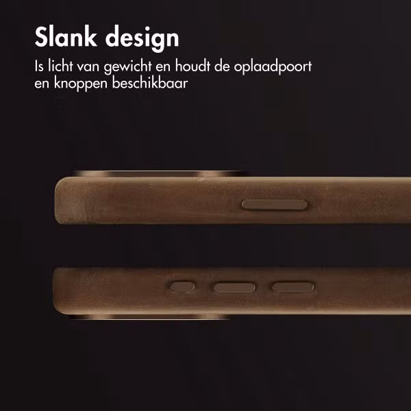 Accezz Vintage Leather Magsafe Backcover Apple iPhone 15 Pro - Rustic Brown