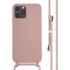 imoshion Silicone Case with Strap Apple iPhone 12 (Pro) - Sand Pink