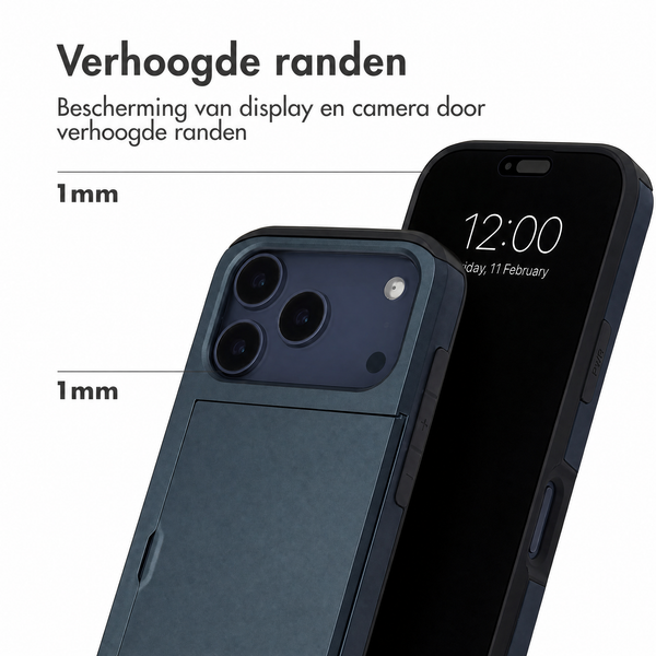 imoshion Backcover met pasjeshouder Apple iPhone 18 Pro / 17 Pro - Donkerblauw
