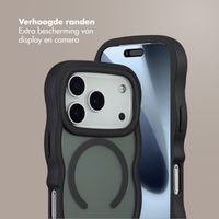 Selencia Wavy Backcover met MagSafe Apple iPhone 17 Pro - Zwart