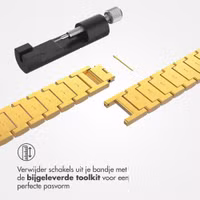 Selencia Sparkle schakelband Apple Watch Series 1 t/m 9 / SE (38/40/41 mm) | Series 10 / 11 (42 mm) - Goud