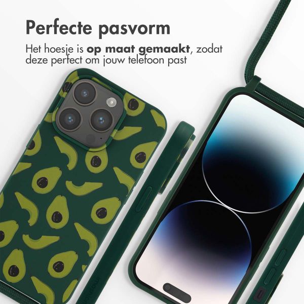 imoshion Siliconen design hoesje met koord iPhone 14 Pro - Avocado Green