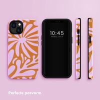 Selencia Vivid Tough Backcover iPhone 13 - Modern Bloom Pink