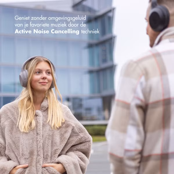 Selencia Urban Play Draadloze Koptelefoon - Active Noise Cancelling - Met Opbergcase - Cosy Grey