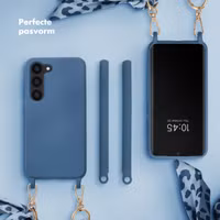 Selencia Backcover met luxe polskoord Samsung Galaxy S23 - Blauw