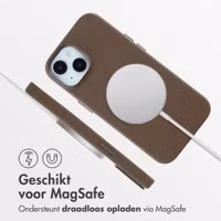 Accezz MagSafe Leather Backcover Apple iPhone 15 - Coffee Brown