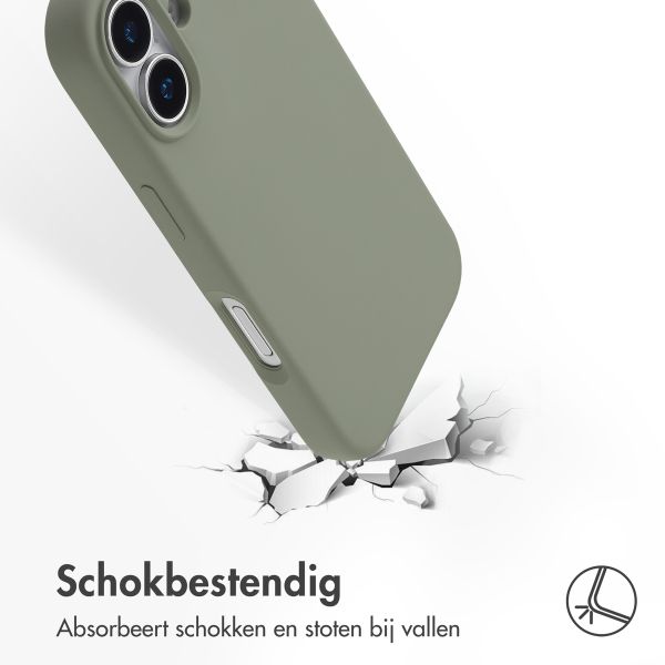 Accezz Liquid Silicone Backcover met MagSafe Apple iPhone 17 - Cooper Green