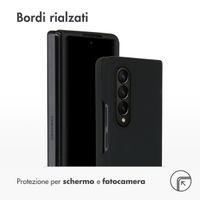 Accezz Liquid Silicone Backcover Samsung Galaxy Z Fold 4 - Zwart