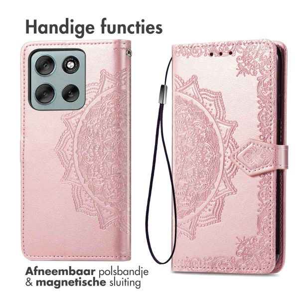 imoshion Mandala Bookcase Motorola Moto G56 - Rosé Goud